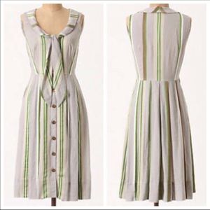 Maeve Stripe Wooden Button Dress